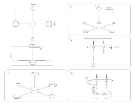 Люстра на штанге Ambrella Light LineTech (ЛинеТецх) FL51632