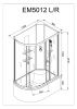 Душевая кабина AvaCan EM5012RNLED+GM 120х90 асимметричная без крыши ориентация правая