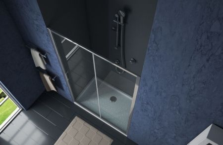 Душевая дверь Bravat Drop BD120.4100A 120х200 стекло прозрачное профиль хром