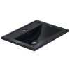 Раковина из искусственного камня Uperwood Foster Quartz 291030053 60х40 полувстраиваемая цвет черный