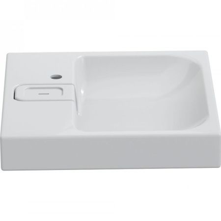 Раковина из искусственного камня СанТа Венера 900162 60х60 над стиральной машиной цвет белый 1 отверстие под смеситель