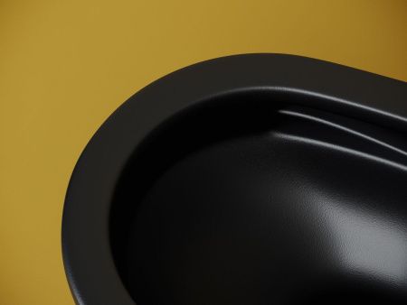 Унитаз подвесной Ceramica Nova VOGUE CN4008TMB черный с сиденьем микролифт безободковый смыв торнадо