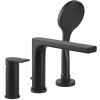 Смеситель Gessi Emporio Via manzoni 38634#299 на борт ванны черный