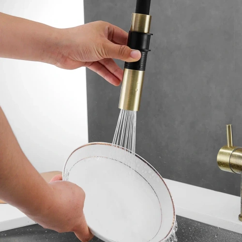 Смеситель для кухни Rose R958Q на мойку бронза - фото 5