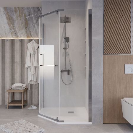 Душевой уголок Grossman Pragma 302.K33.03.9090.10.00 90х90 стекло прозрачное профиль хром без поддона