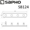 Крючок Sapho SAMBA SB124