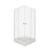 Душевой уголок Тритон Стандарт Щ0000061815 90х90 стекло матовое профиль белый с поддоном