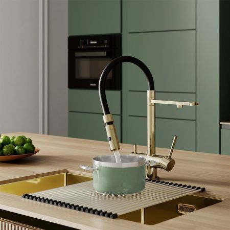 Смеситель для кухни IDDIS Ace ACEMGFFi05 на столешницу золото