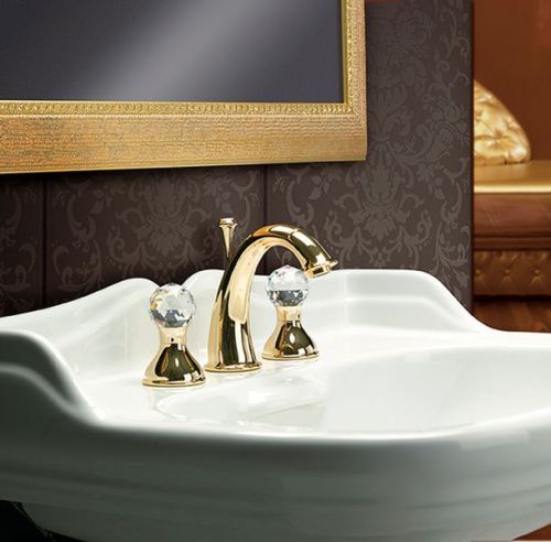 Смеситель Webert Karenina KA750101010 на раковину золото - фото 4