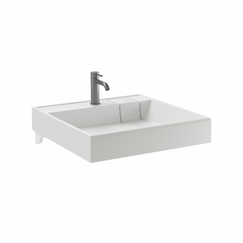 Раковина из искусственного мрамора Ceramica Nova QUATTRO CN0101 60х60 накладная цвет белый - фото 3
