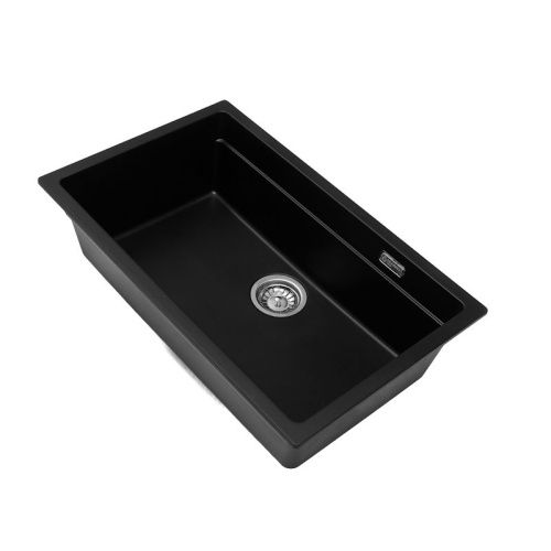 Кухонная мойка Grandex Aqua 500305 73х45 цвет черный металлик поверхность матовая - фото 2