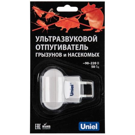 Ультразвуковой отпугиватель насекомых и грызунов Uniel UDR-E UDR-E10 White