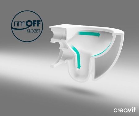 Чаша унитаза подвесная Creavit Free FE322-00CB00E-0000 цвет белый без сиденья душевой смыв