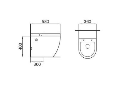 Унитаз приставной Cerutti SPA CT10199 черный с сиденьем микролифт безободковый импульсный смыв