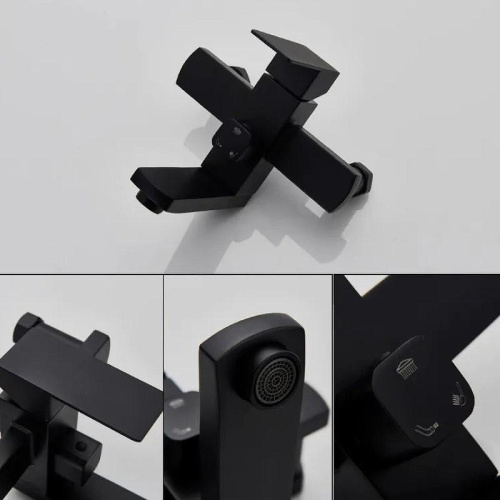 Душевая стойка D-Lin D10A03 настенная цвет черный - фото 4