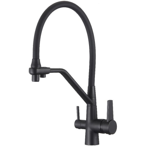 Смеситель для кухни D-Lin D159317-A на мойку черный - фото 2