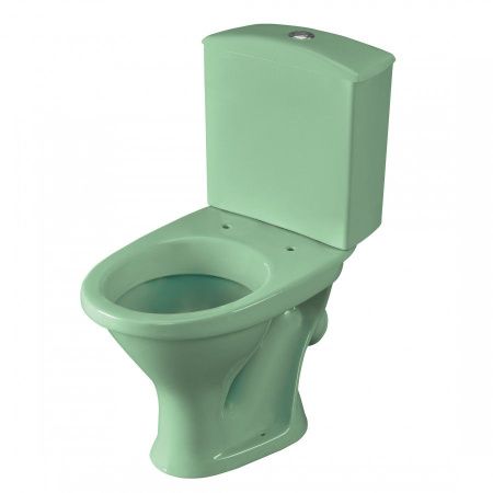 Унитаз-компакт напольный с бачком Santeri Вест 1P2018S0400BF зеленый с сиденьем каскадный смыв