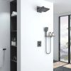 Душевая система Vincea Inspire VSFW-3I21MT4RGM встраиваемая в стену цвет вороненая сталь с термостатом