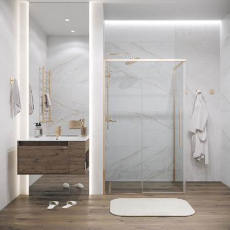 Боковая стенка Grossman Galaxy 200.K33.01.100.32.00 100x195 стекло прозрачное профиль золото сатин