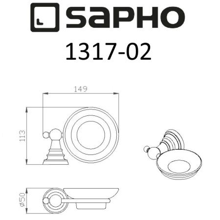 Мыльница Sapho DIAMOND 1317-02