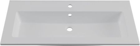 Раковина из искусственного камня Aquanet Текла 00328016 100х50 полувстраиваемая цвет белый 1 отверстие под смеситель