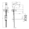 Смеситель Gessi Rilievo 59005#299 на раковину черный