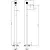 Смеситель для раковины Gessi Habito 70695#706 напольный черный