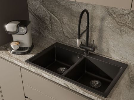 Кухонная мойка Rivelato AXEL X-90-2D nero 85х50 цвет черный