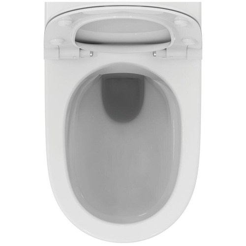 Унитаз подвесной Ideal Standard I.life O T568001 белый с сиденьем микролифт безободковый смыв торнадо - фото 3