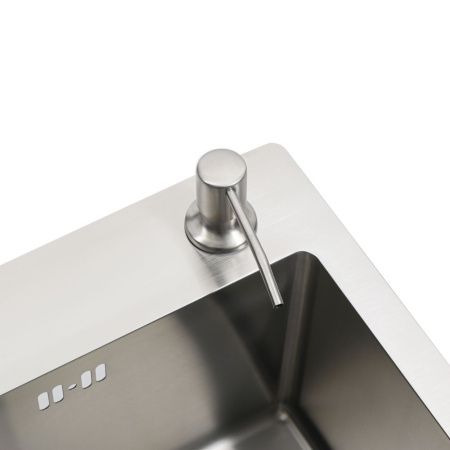 Кухонная мойка Melana ProfLine MLN-R5050H+дозатор 50х50 цвет серый поверхность матовая