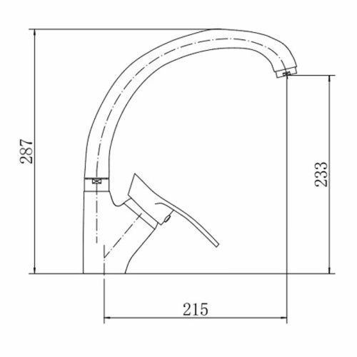 Смеситель для кухни Fashun A4101 на мойку хром - фото 3