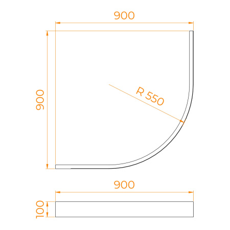 Экран фронтальный для поддона RGW 03231499-31