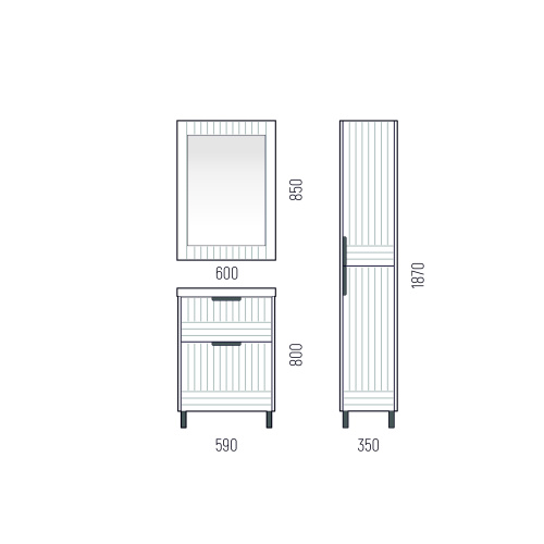 Шкаф-пенал Corozo Терра SD-00001325 35х30х187 цвет серый - фото 4