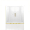 Душевая шторка на ванну New Trendy SMART Light gold EXK-4313 150х150 стекло прозрачное профиль золото глянцевое ориентация универсальная