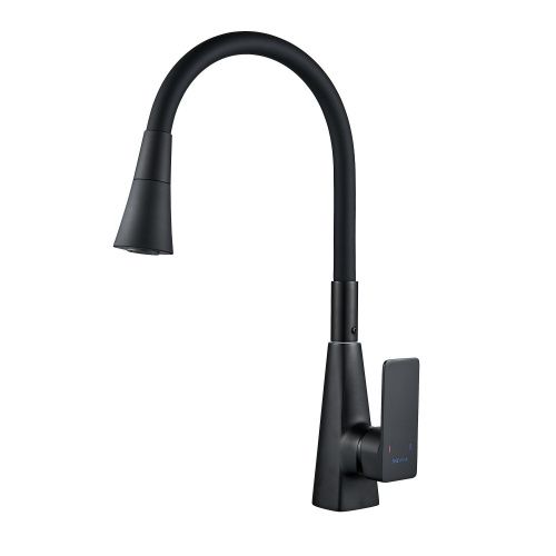 Смеситель для кухни Shevanik S543H-3 на мойку черный - фото 2