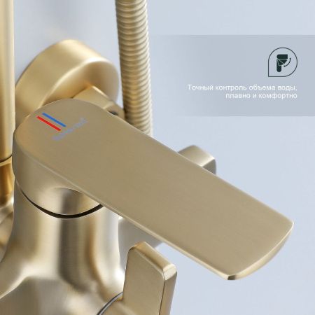 Душевая стойка Splenka S30.24.03 настенная цвет золото