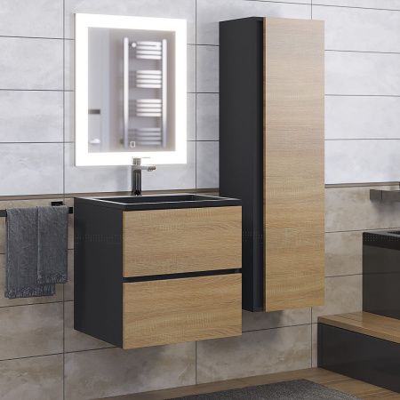 Тумба под раковину Uperwood Barsa 2930205257 60х50 подвесная цвет коричневый