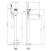Смеситель для ванны Gessi Anello 63328#707 напольный хром