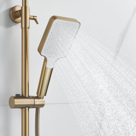 Душевая стойка Shevanik S9936G настенная цвет золото