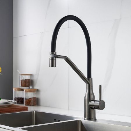 Смеситель для кухни Shevanik S343T-3 на мойку оружейная сталь