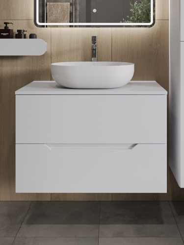 Тумба с раковиной Orange Line Li-80TuwMDF+B05-480W 81х46х67,5 - фото 3