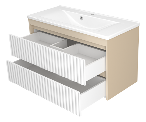 Тумба под раковину Brevita Balaton BAL-06100-03-012Я 98х44х54 подвесная - фото 4