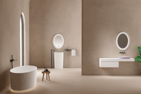 Раковина из искусственного камня Abber STEIN AS2603Violett 50х30 накладная цвет фиолетовый без отверстий под смеситель