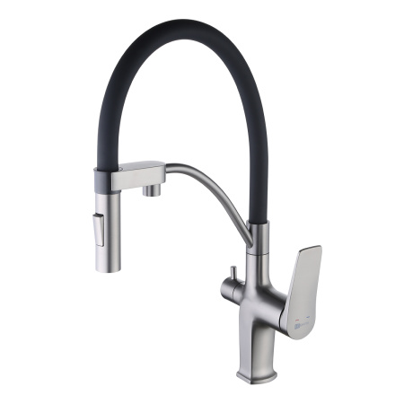 Смеситель для кухни LeMark Bronx LM3761GM на мойку графит