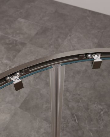 Душевой уголок Cezares MOLVENO MOLVENO-RH-2-120/90-C-GM-IV 120х90 стекло прозрачное профиль оружейная сталь без поддона