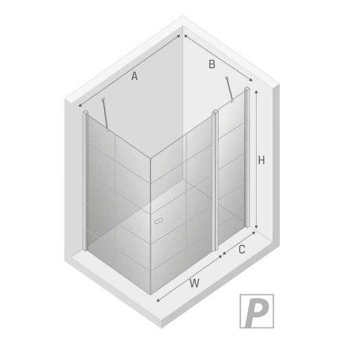 Душевой уголок New Trendy NEW SOLEO Black K-0581 90х90 стекло прозрачное профиль черный без поддона - фото 3