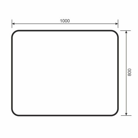 Зеркало с подсветкой и антизапотевателем Uperwood Modul 3049345673 100х80 подвесное
