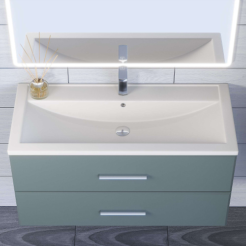 Раковина Uperwood Foster Quartz 100 см 291030044 полувстраиваемая цвет белый - фото 5