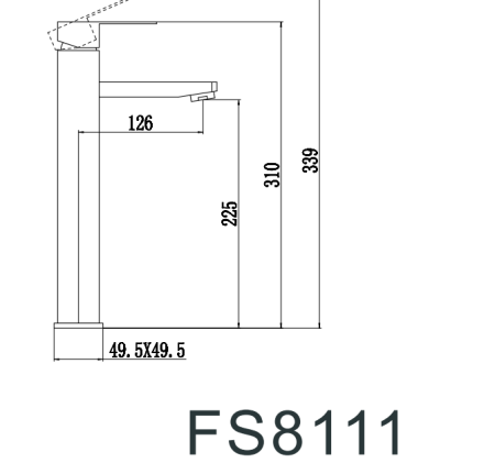 Смеситель Fmark FS8111H на раковину черный