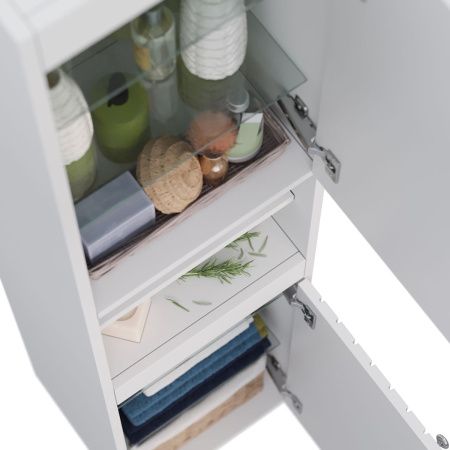 Шкаф-пенал LeMark Romance LM07R35P 40х170 напольный цвет белый